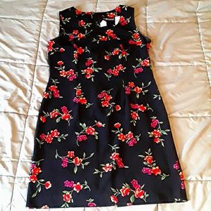 Women's Sag Harbor, size 8P, Black floral, dress